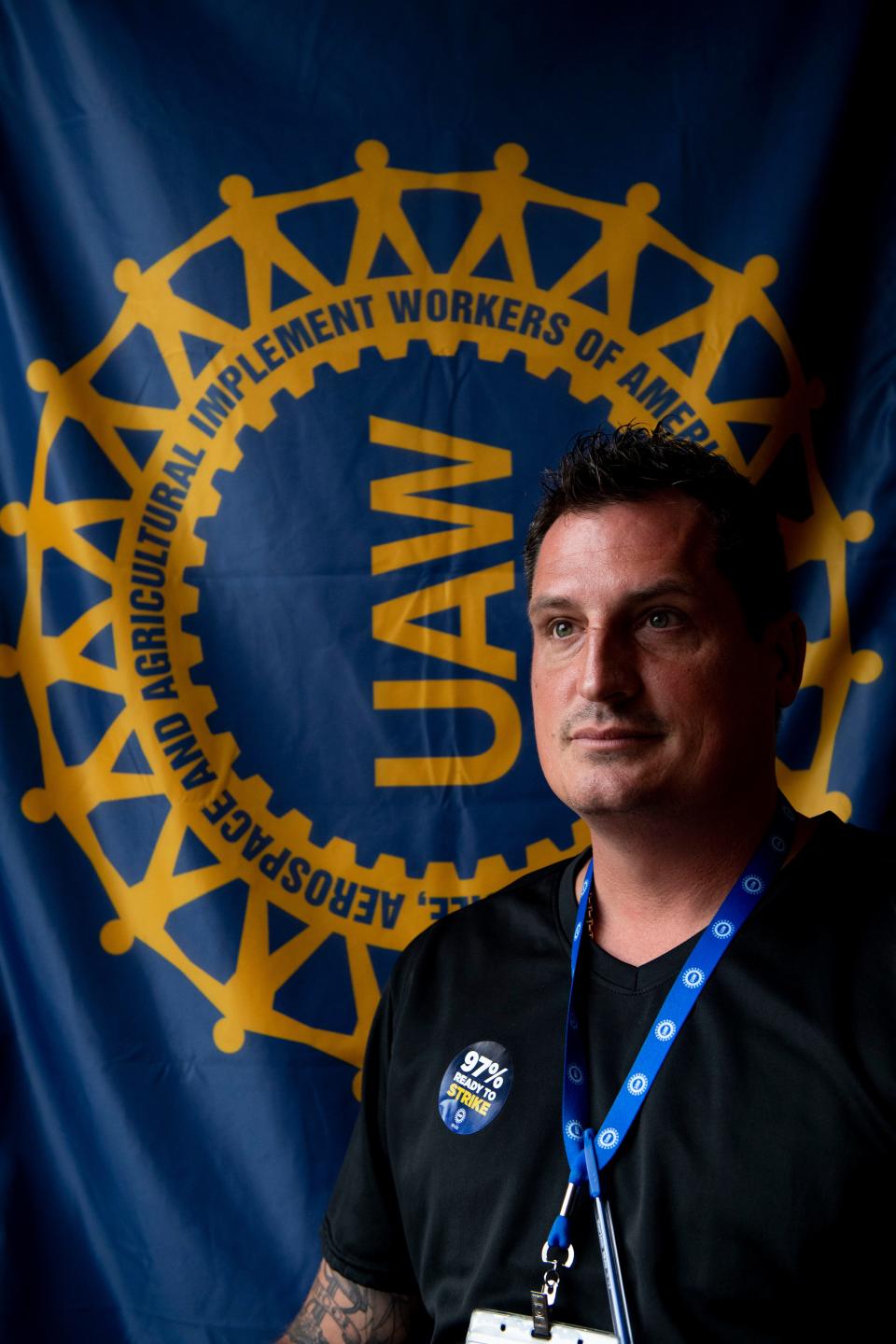 John Rutherford, UAW Local 1853 President, at UAW Hall in Spring Hill, Tenn., Friday, Sept. 29, 2023.