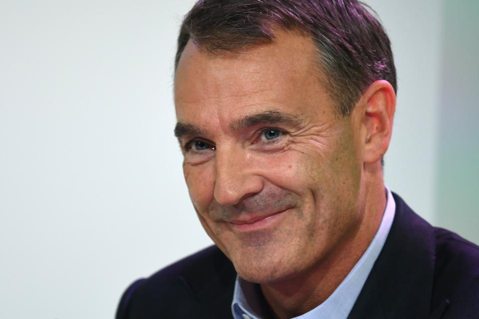 BP CEO Bernard Looney speaks during an event in London on February 12, 2020, where he declared the company's intentions to achieve 