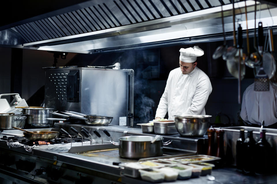 Chef working on the kitchen