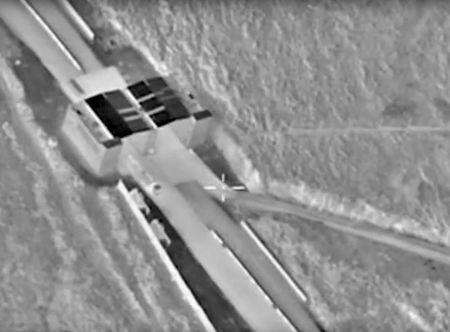 An undated frame grab taken from a video made available by the Russian Defence Ministry in Moscow, Russia December 2, 2015, shows the Turkish-Syrian border crossing. REUTERS/Russian Defence Ministry/Handout