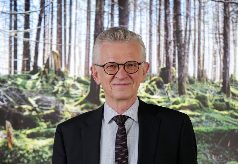 Bertram Kandziora, CEO of German engineering company Stihl, poses for a picture following an interview with Reuters in Waiblingen