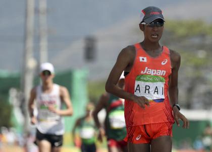 2016 Rio Olympics - Athletics - Final - Men&#39;s 50km Race Walk - Pontal - Rio de Janeiro, Brazil - 19/08/2016. Hirooki Arai (JPN) of Japan competes.    REUTERS/Damir Sagolj  FOR EDITORIAL USE ONLY. NOT FOR SALE FOR MARKETING OR ADVERTISING CAMPAIGNS.