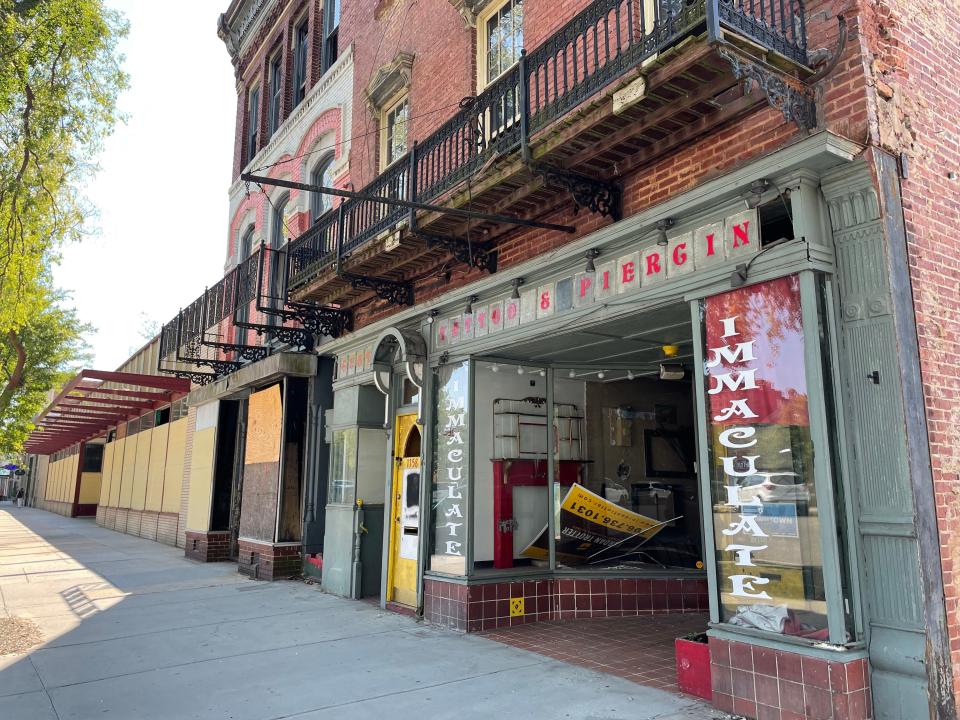 Empty storefronts line the western end of the 100 block of Broad Street in Augusta, Sept. 22, 2022. A proposed "microenterprise center" for downtown is being touted as a new resource not only to start new small businesses but to keep them alive.