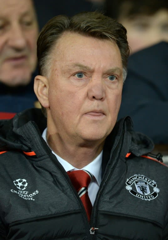 Manchester United's manager Louis van Gaal is pictured during a UEFA Champions League match against PSV Eindhoven at the Old Trafford Stadium on November 25, 2015