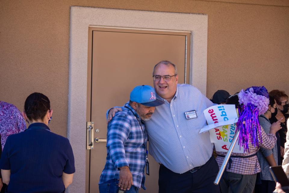 Dan Cappello (right), is 2022 Riverside Classified Administrator of the Year.