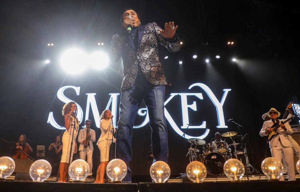 Smokey Robinson performs on the Palomino Stage during the Stagecoach country music festival in Indio, Calif., Sunday, May 1, 2022. 