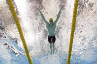 Australia's Brendon Smith swims to win the bronze medal in the 400-meter individual medley at the 2020 Summer Olympics, Sunday, July 25, 2021, in Tokyo. (AP Photo/David J. Phillip)