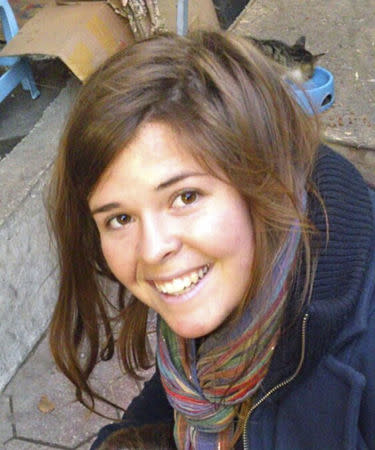 Kayla Mueller, 26, an American humanitarian worker from Prescott, Arizona is pictured in this undated handout photo obtained by Reuters February 6, 2015. REUTERS/Mueller Family/Handout via Reuters