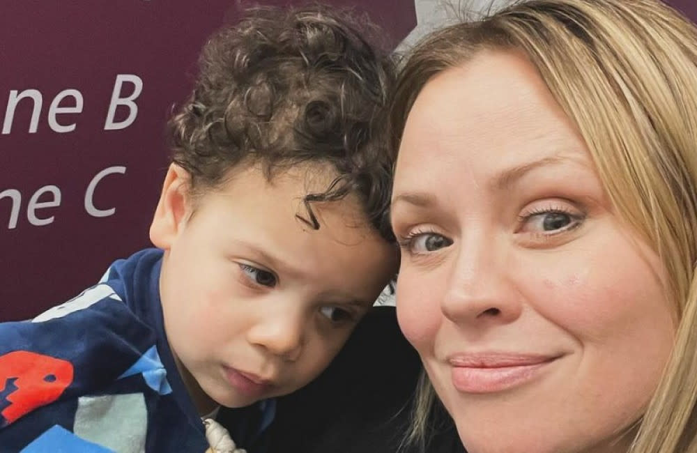 Kimberley Walsh's son Nate hurt himself falling off a chair credit:Bang Showbiz