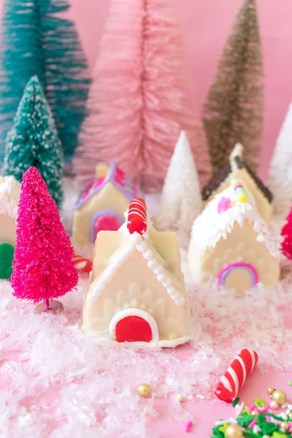 Gingerbread House Cake Bombs