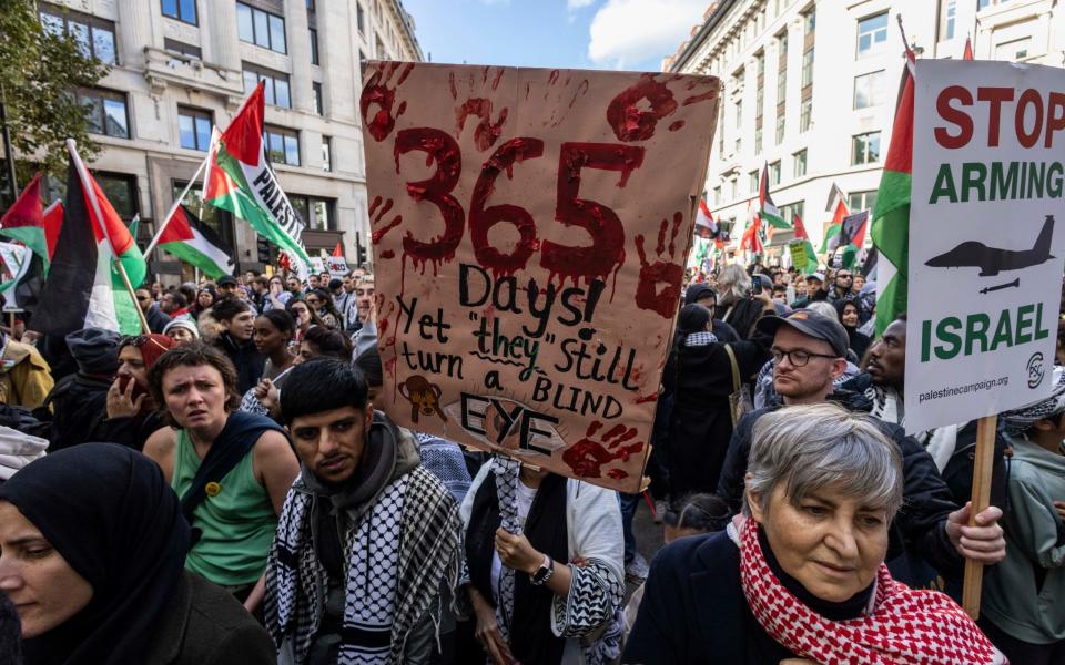 The National march for Palestine in London in support of 'an end to the genocide in Gaza'