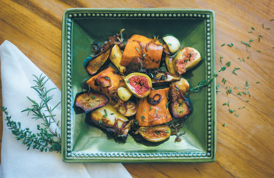 Balsamic Roasted Figs with Vegetables