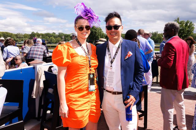 <p>Alfred Vincent Garcia for Saratoga SpringWater</p> Rebekah Pedler and Buddha Lo at the Belmont Stakes