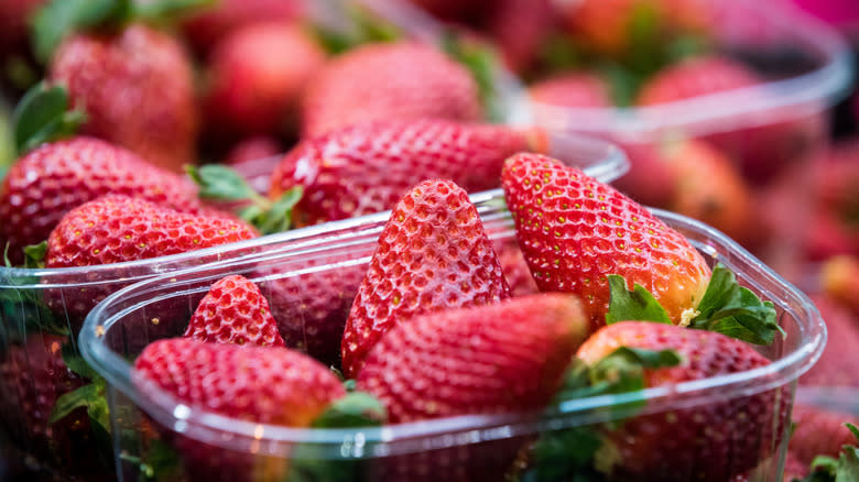 punnets of strawberries