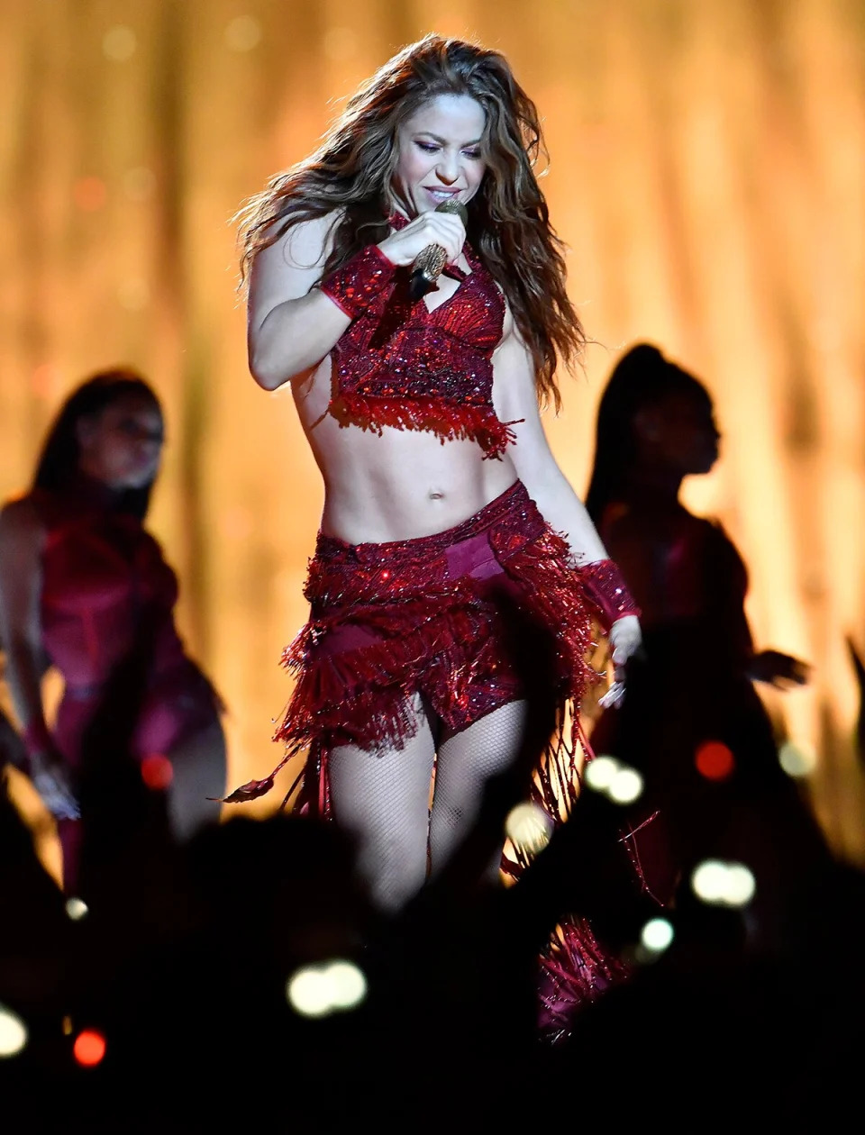 Shakira performs onstage during the Pepsi Super Bowl LIV Halftime Show at Hard Rock Stadium on February 02, 2020 in Miam
