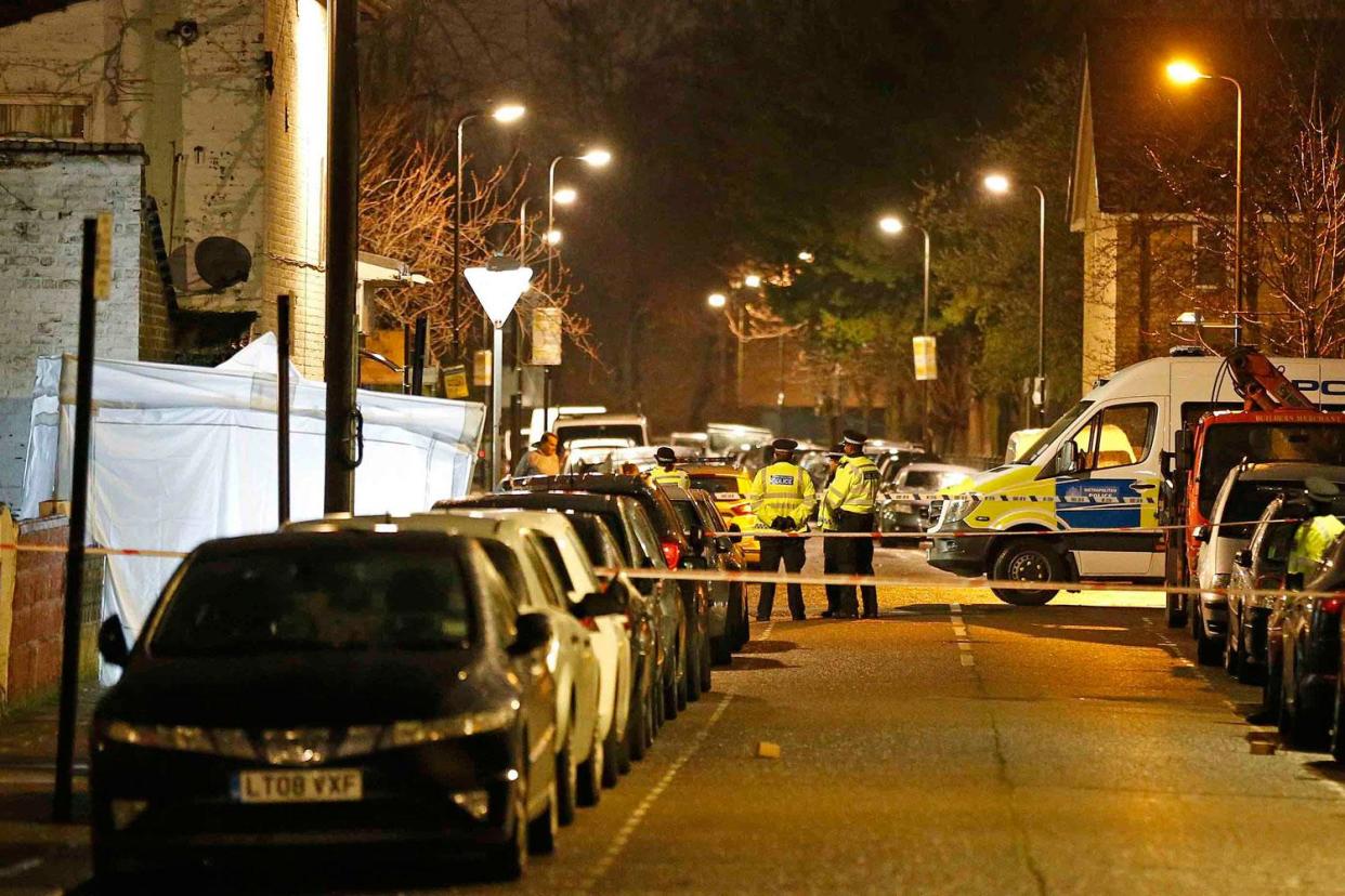 Investigators at the scene of the fatal shooting in Tottenham earlier this week: Nigel Howard