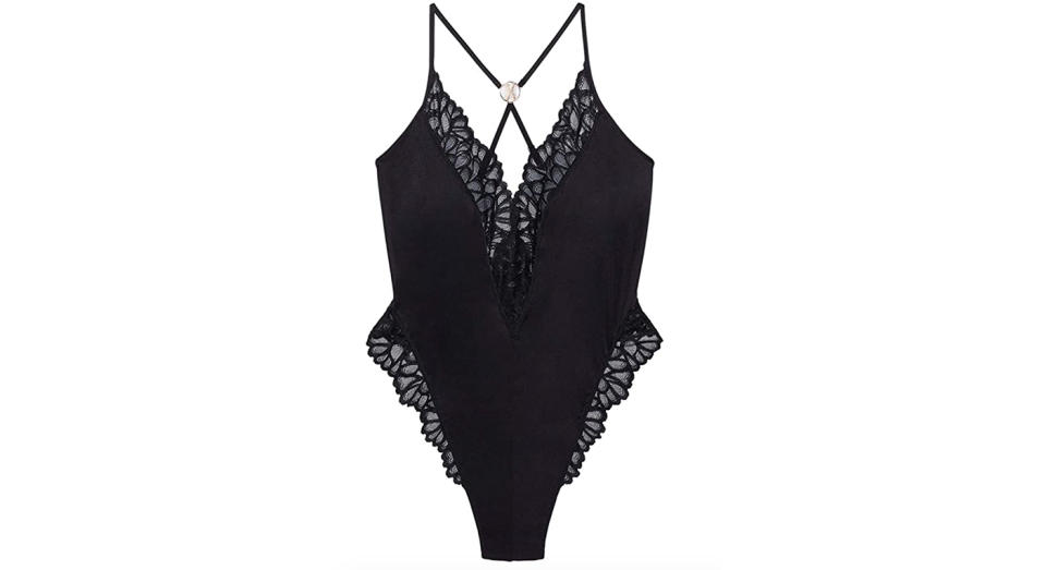 Savage X Fenty Women's Lace and Satin Teddy 