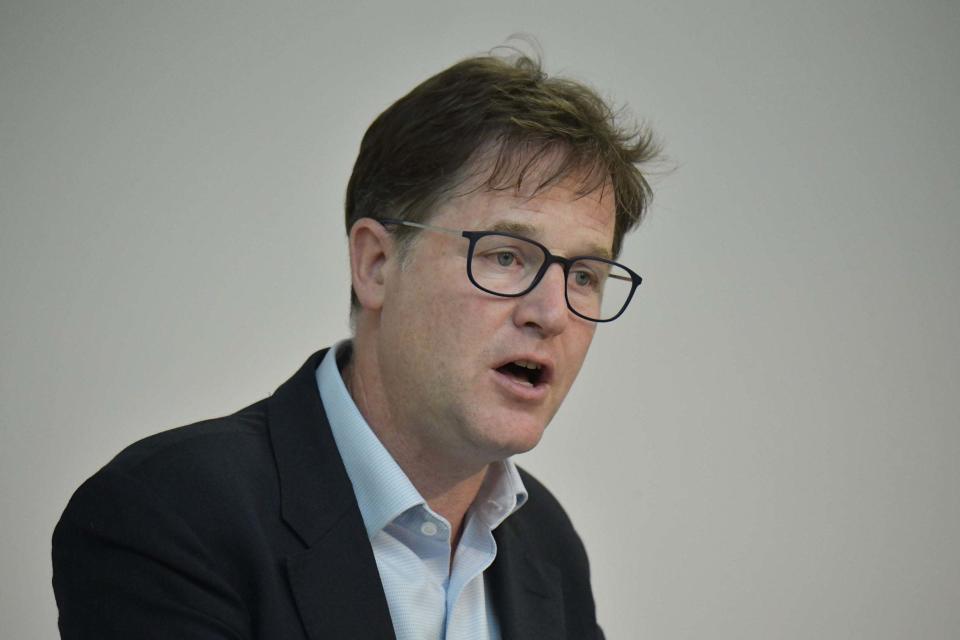 Facebook's vice president Nick Clegg holds a speech at the Hertie School of Governance in Berlin on June 24, 2019. (AFP/Getty Images)
