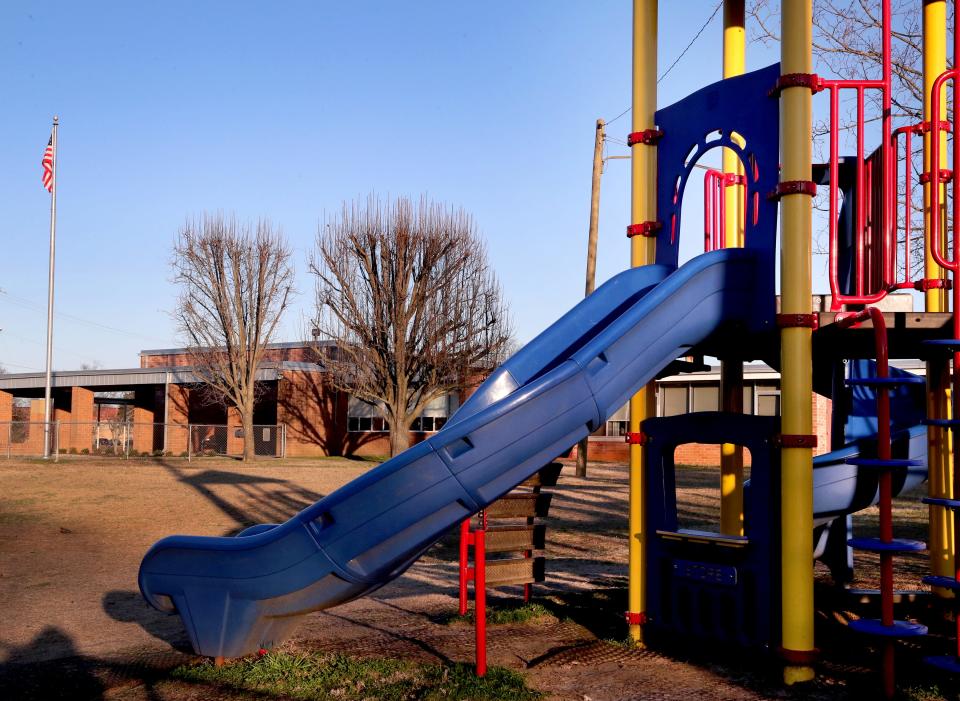 The former La Vergne Primary School, which is now called the Roy Waldron Elementary School Annex on Stones River Road in La Vergne on Tuesday, Feb. 20, 2024.