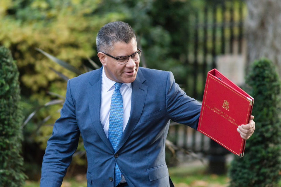 Secretary of State for International Development Alok Sharma arrives for the Cabinet meeting at 10 Downing Street on 22 October, 2019 in London, England. Today, MPs in the House of Commons are due to debate and vote on the European Union Withdrawal Agreement bill, known as the second reading and on the programme motion of Boris Johnson's plan to complete the Brexit legislation within three days. (Photo by WIktor Szymanowicz/NurPhoto via Getty Images)