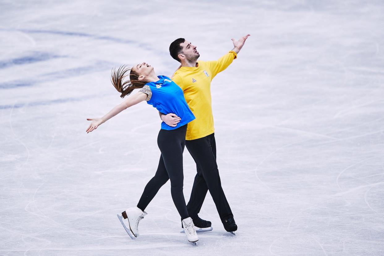 Ukrainian skaters Oleksandra Nazarova and Maksym Nikitin.