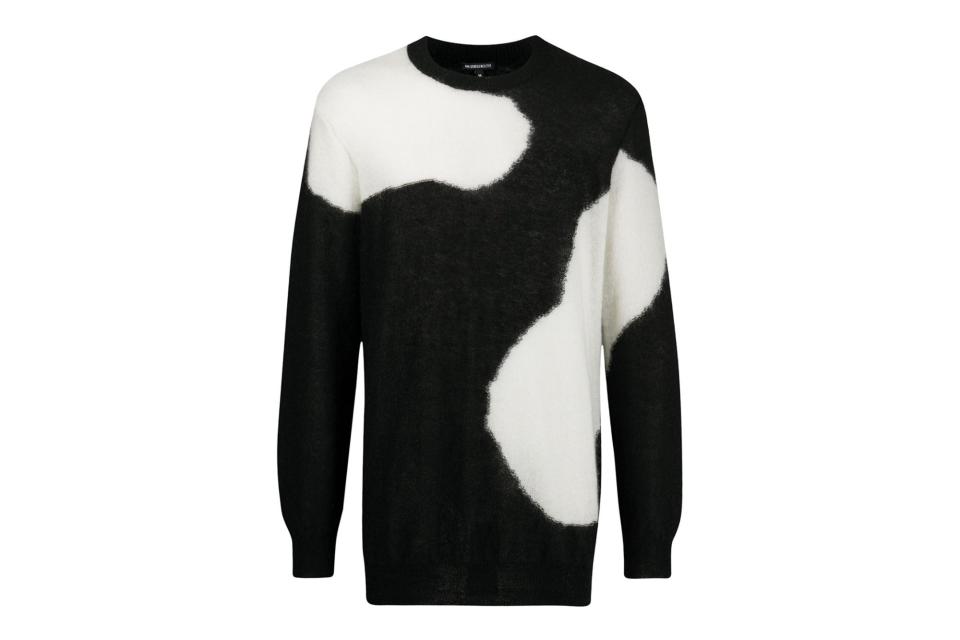 Ann Demeulemeester two-tone knitted jumper