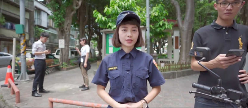 陳明志女兒當起網紅拍片，還曾替台北市警局、交通大隊拍攝宣傳影片。（圖／翻攝畫面）