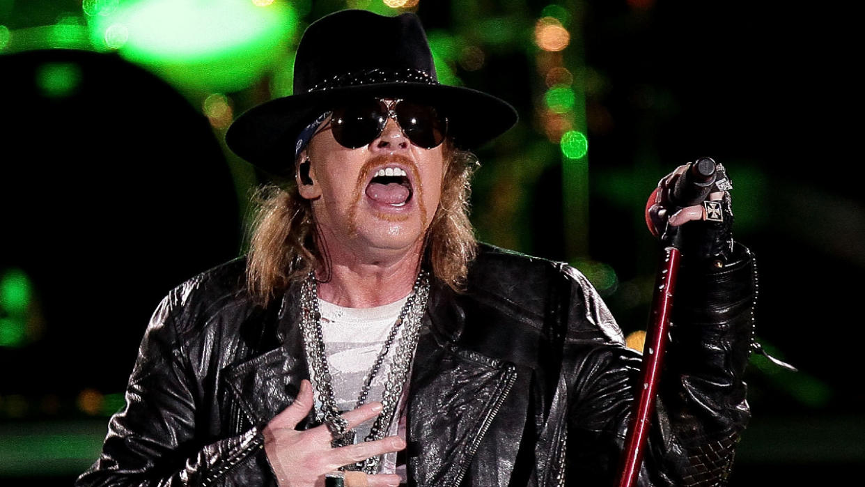  Axl Rose performing in 2010. 