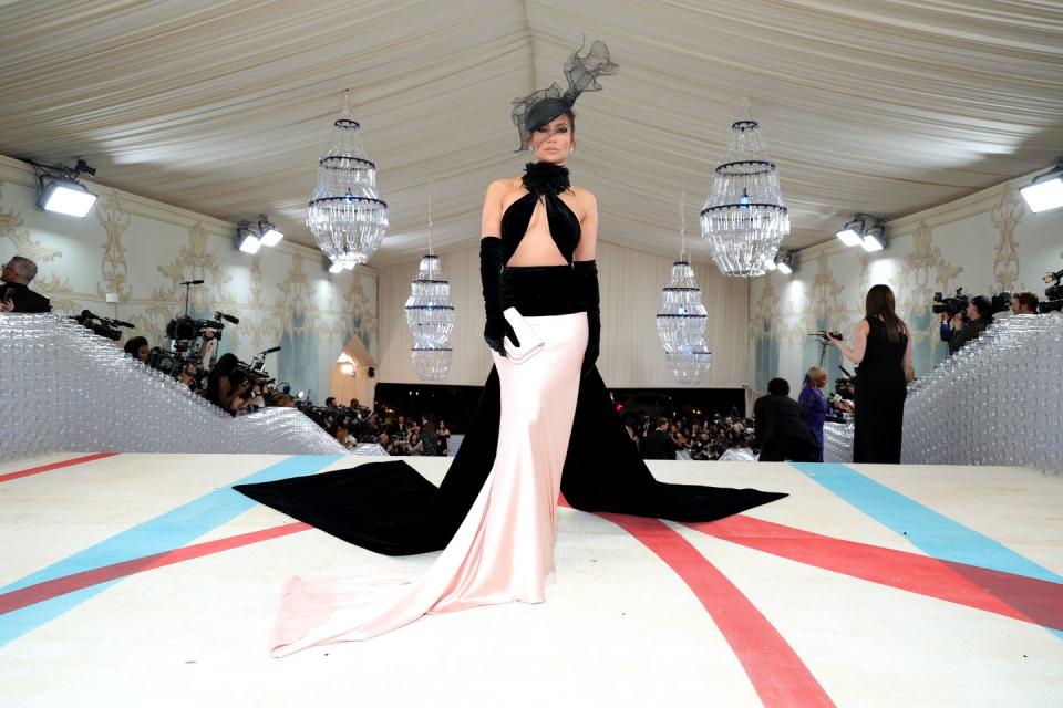 the 2023 met gala celebrating karl lagerfeld a line of beauty red carpet