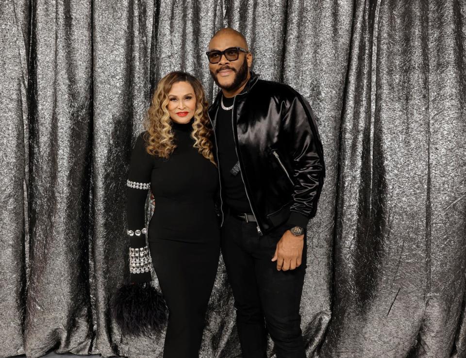 Tina Knowles and Tyler Perry on the red carpet