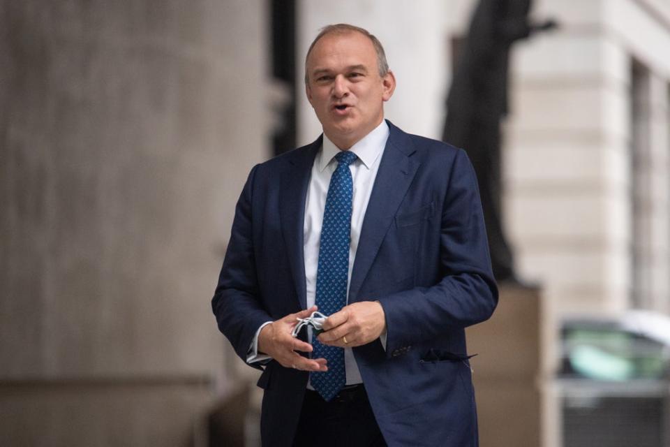 Liberal Democrat leader Sir Ed Davey (Dominic Lipinski/PA) (PA Wire)