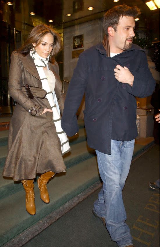 Jennifer Lopez y Ben Affleck en diciembre de 2003