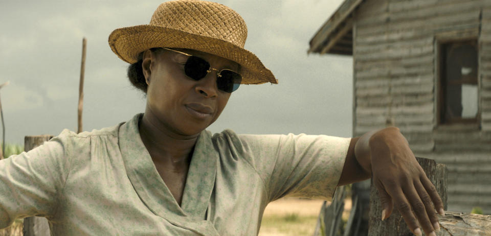 This image released by Netflix shows Mary J. Blige in a scene from “Mudbound.” (Netflix via AP)