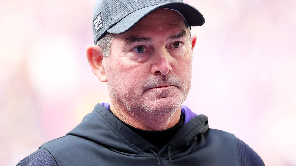 Mike Zimmer, pictured here during the Minnesota Vikings' clash with the Detroit Lions.