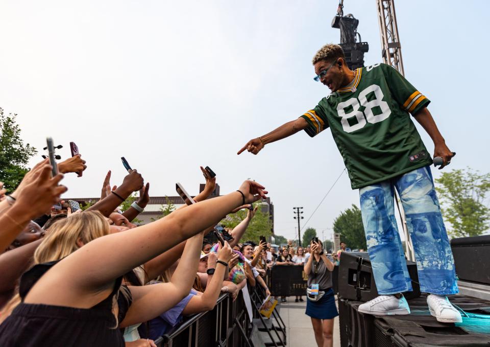 Bryce Vine performs at Titletown Beats on July 15, 2023, in Ashwaubenon, Wis. Seeger Gray/USA TODAY NETWORK-Wisconsin