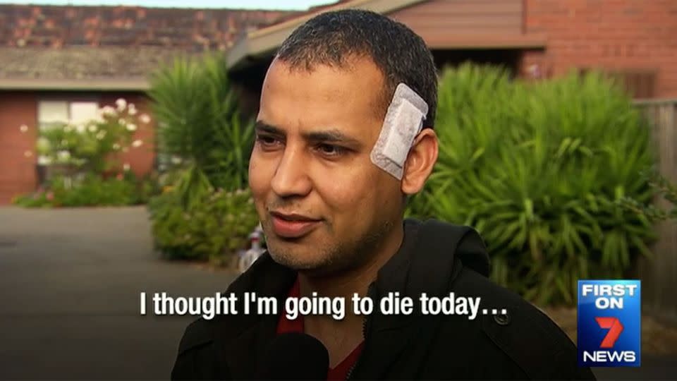 Sidhu was terrified and thought he was going to die because he was alone. Photo: 7 News