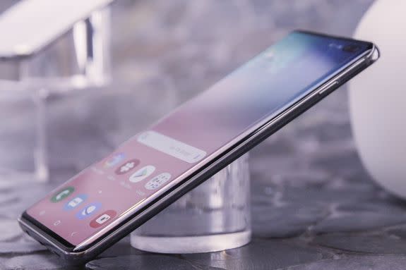 Only the S10 and S10+ have curved edges.