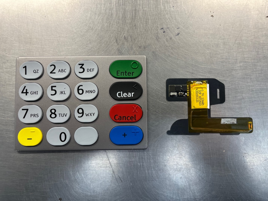 A photo of a fake keypad used during an ATM skimming scheme in Salt Lake City. (Salt Lake City Police Department)