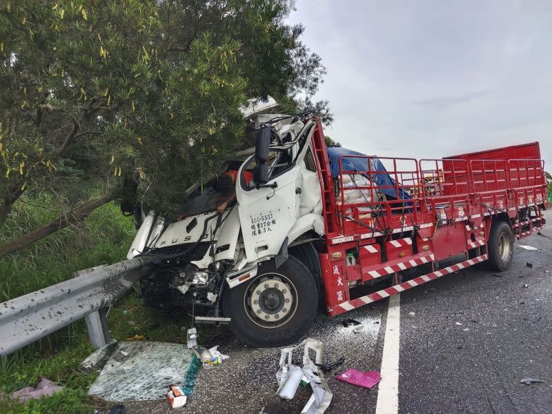 ▲國3台中龍井段4日清晨發生死亡車禍。（圖／翻攝畫面）