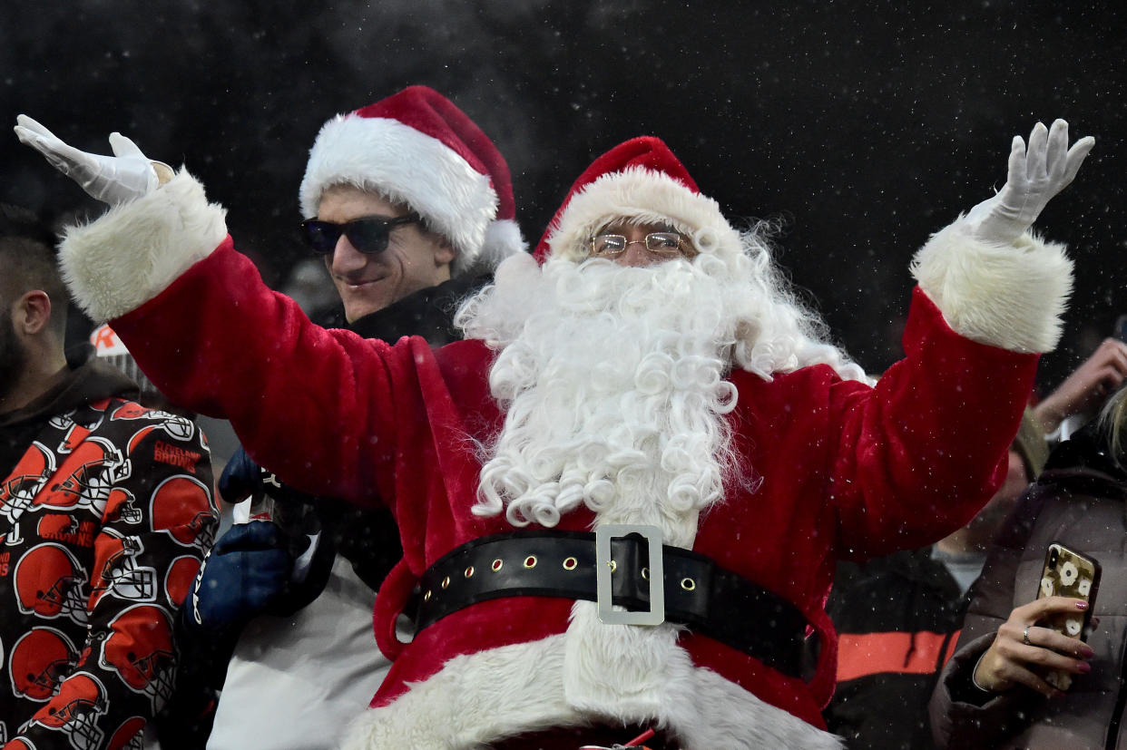 Santa Claus will have to make sure his rounds are finished early this year so he can settle in for football. (Photo by Jason Miller/Getty Images)