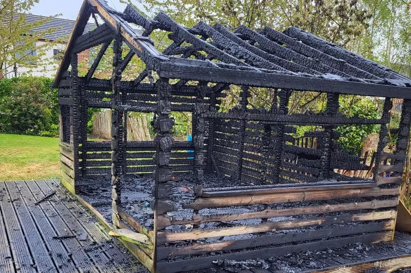 The outbuilding was destroyed at East Marsh Family Hub, in Grimsby