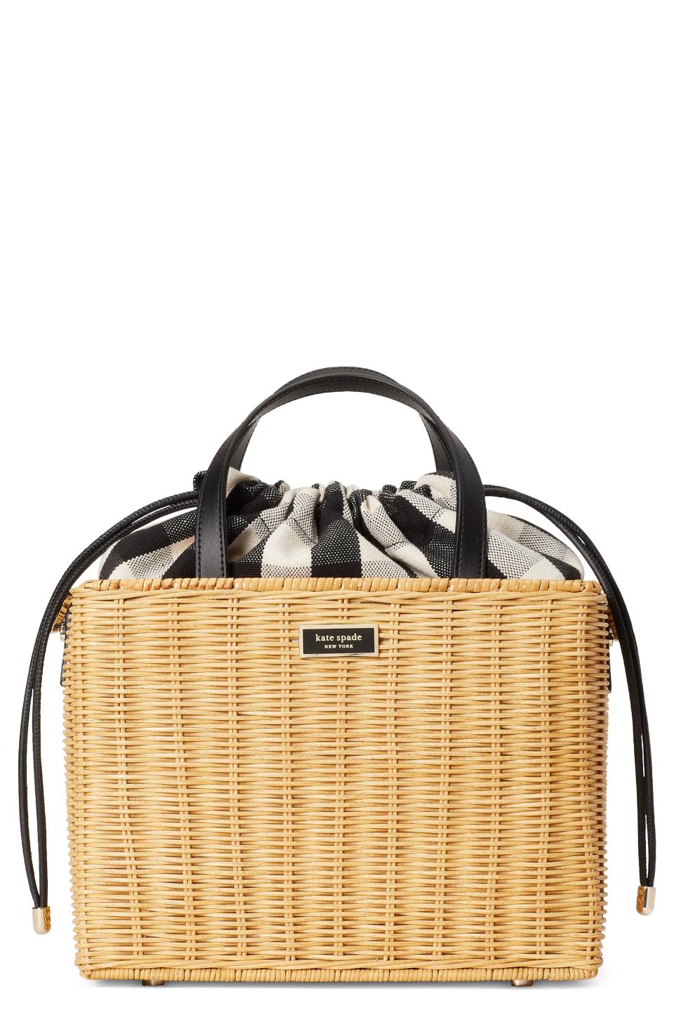 <p><strong>Kate Spade New York</strong></p><p>nordstrom.com</p><p><a href="https://go.redirectingat.com?id=74968X1596630&url=https%3A%2F%2Fwww.nordstrom.com%2Fs%2Fkate-spade-new-york-sam-gingham-wicker-medium-satchel%2F5915583&sref=https%3A%2F%2Fwww.harpersbazaar.com%2Ffashion%2Ftrends%2Fg38151228%2Fnordstrom-black-friday-cyber-monday-deals-2021%2F" rel="nofollow noopener" target="_blank" data-ylk="slk:Shop Now;elm:context_link;itc:0;sec:content-canvas" class="link ">Shop Now</a></p><p><strong><del>$398</del> $238.80</strong></p><p>This wicker and gingham remix of a staple Kate Spade bag will be the best companion for all your spring outfits...</p>