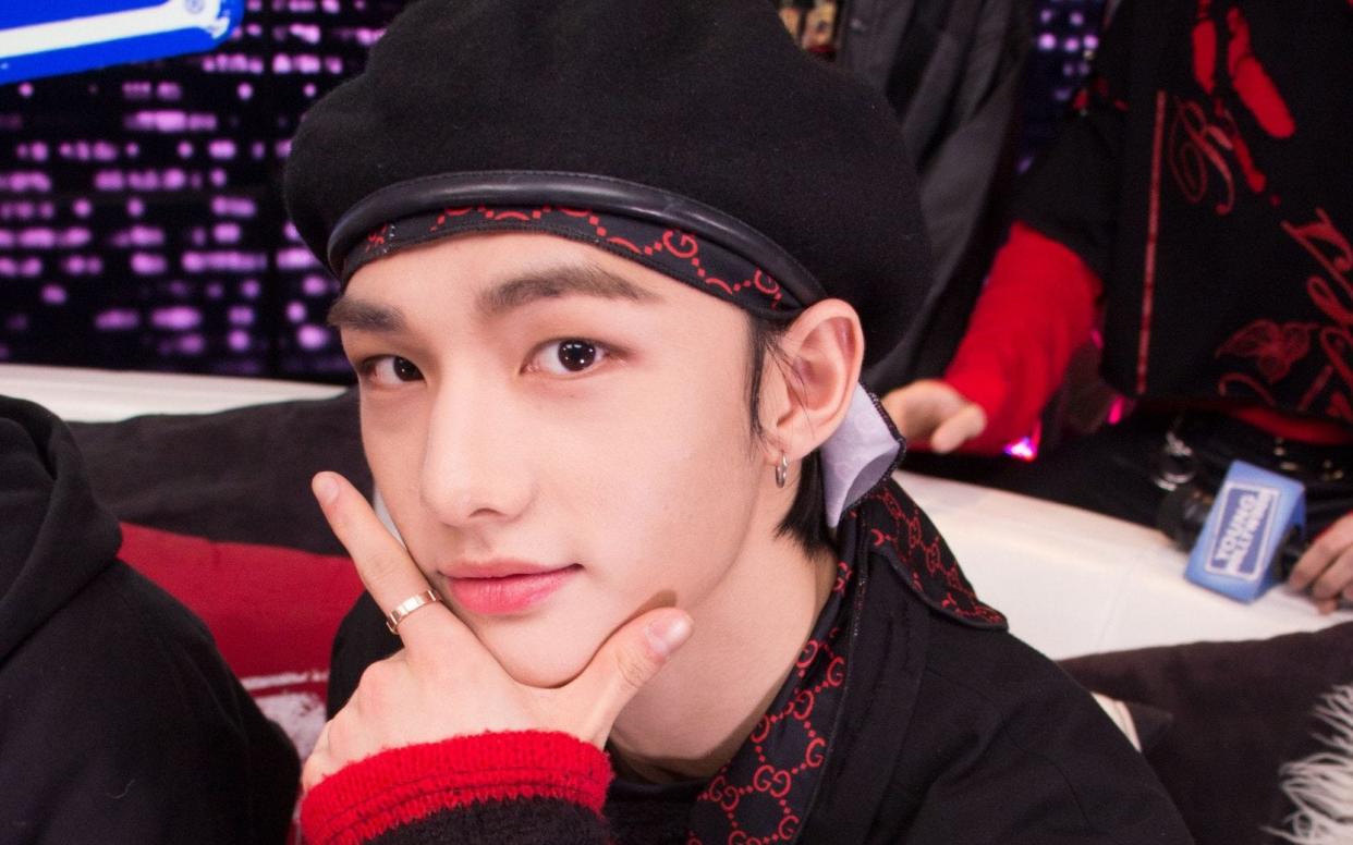 Hyunjin from K-Pop group Stray Kids - Mary Clavering/Young Hollywood/Getty Images North America 