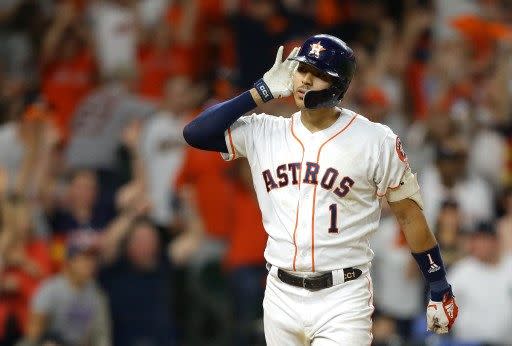 科利亞(Carlos Correa)，季後賽手感非常火燙，打擊率超過四成，貢獻五打點、一發全壘打，是相當稱職的中心打線。法新社