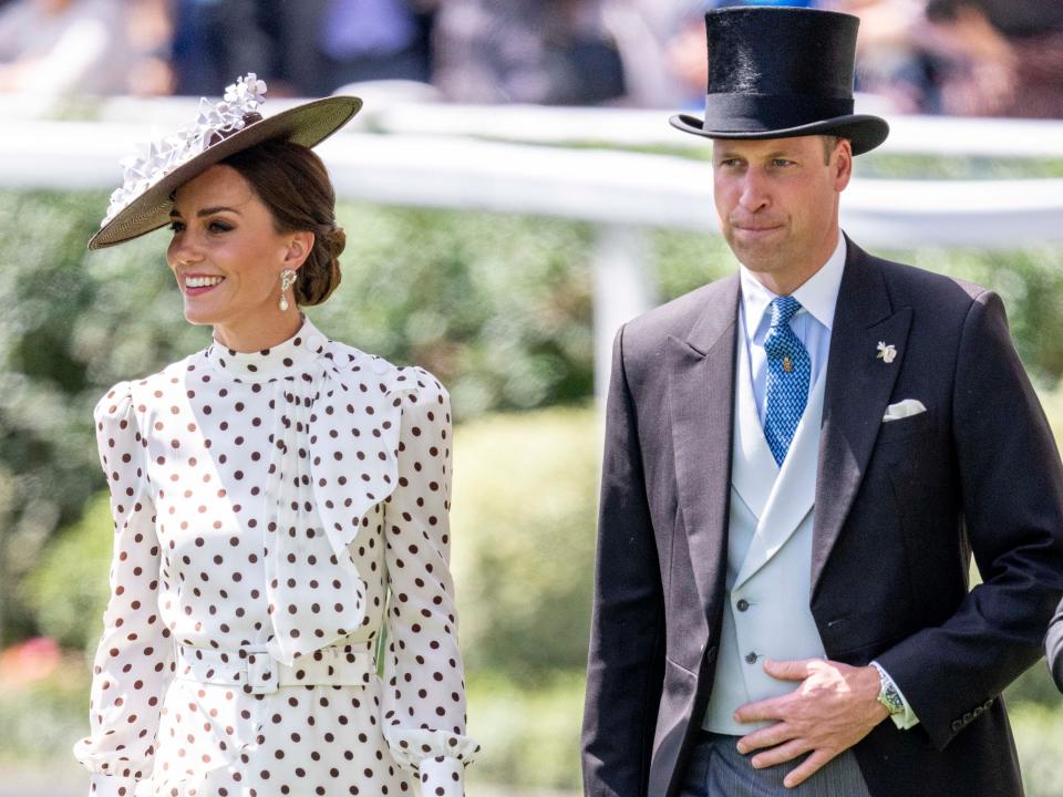 Kate Middleton and Prince William at the Royal Ascot in 2022