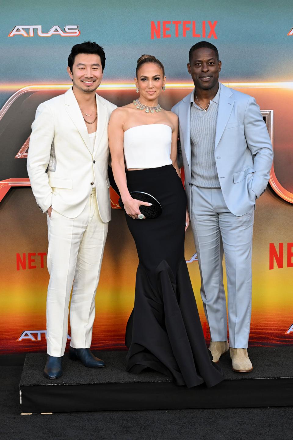 simu liu, jennifer lopez, sterling k. brown, atlas, netflix 