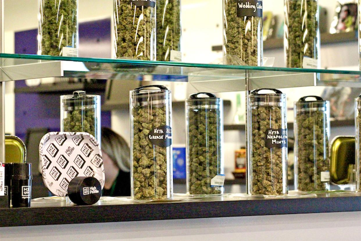 Marijuana products sit on shelves at dispensary High Profile. Recreational sales of marijuana can start in Missouri Feb. 6 and dispensaries in Columbia already have preparations in place. 