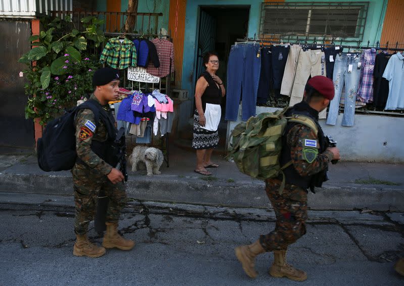 Government deploys 10,000 troops in violent gang-dominated capital suburb, in San Salvador