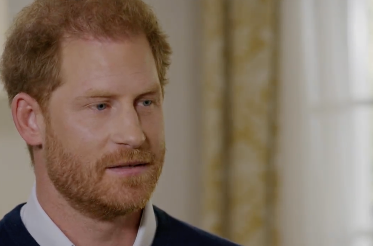 Prince Harry hit back at people accusing him of invading his family's privacy. (ITV)