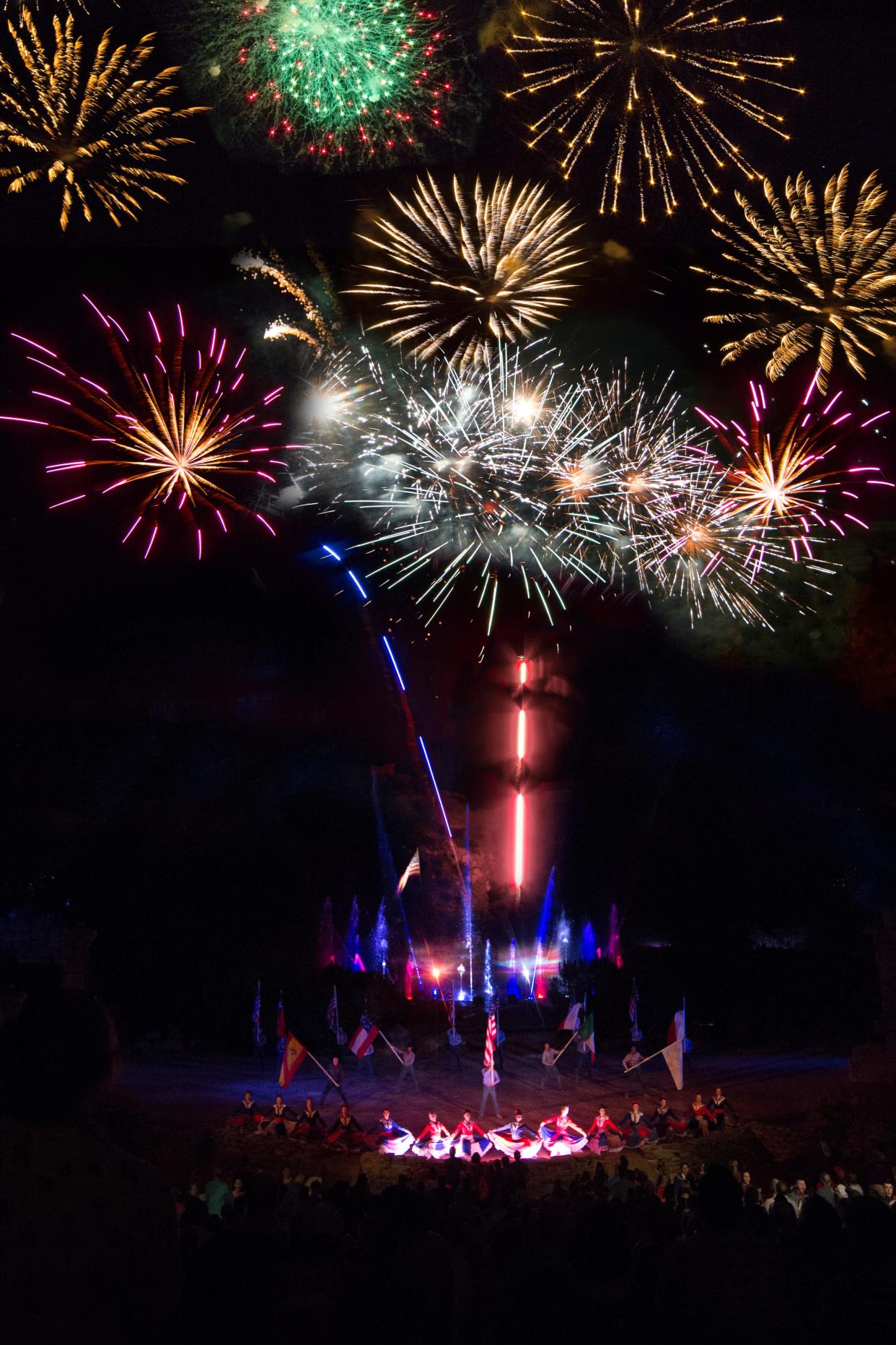 Fireworks will light up the night sky at the "TEXAS the Outdoor Musical" stage on opening and closing nights, as well as July 2-6.